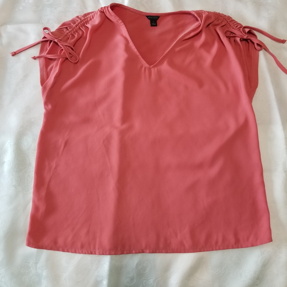Ann Taylor Sleeveless Coral Top Sz S